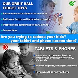 ONCOFAN Unique Orbit Ball Fidget Toy, Novelty Beads