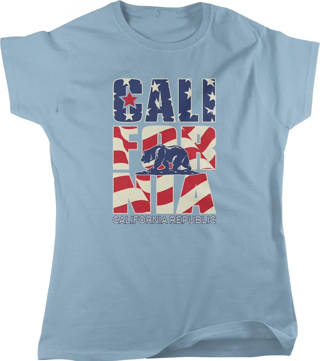 California Stars and Stripes, California, USA Women's T-shirt, NOFO Clothing Co.