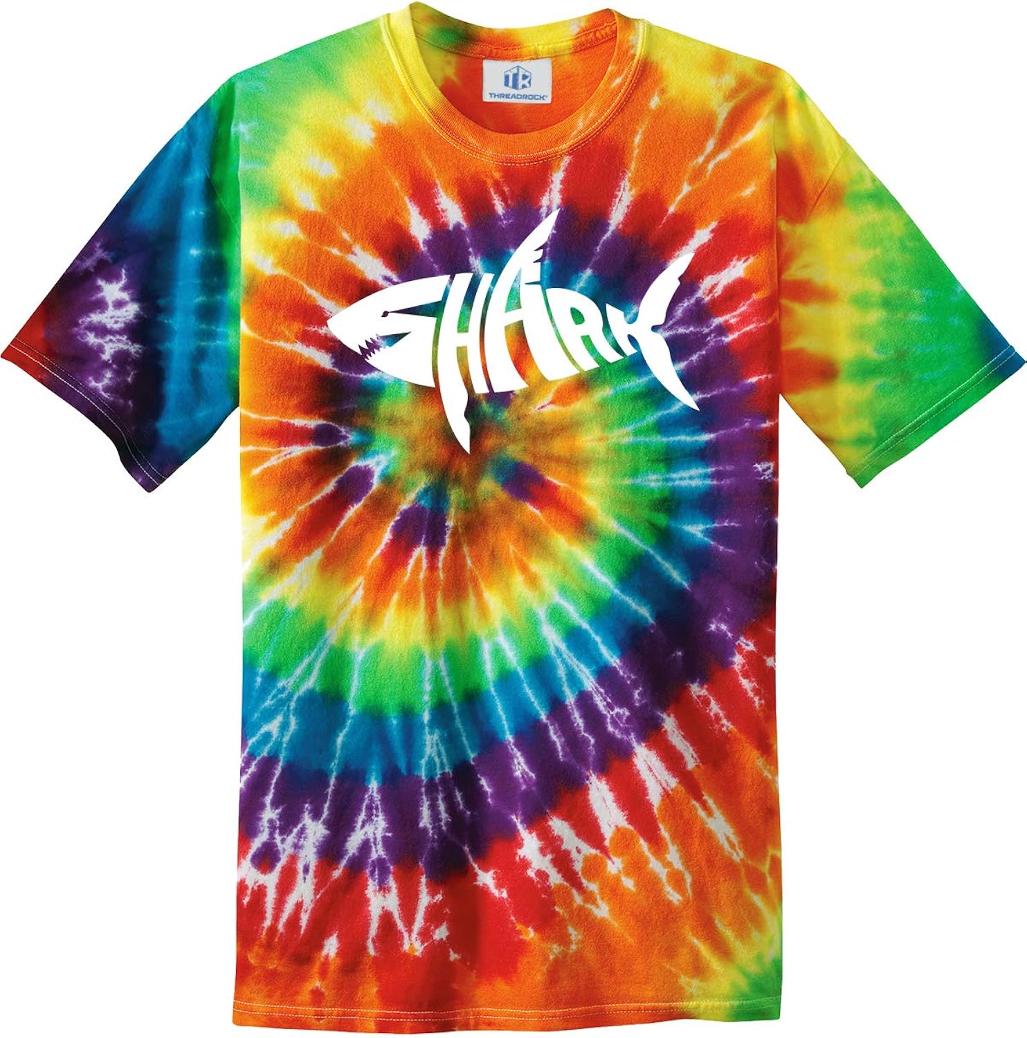 Threadrock Shark Typography Unisex Tie Dye T-Shirt