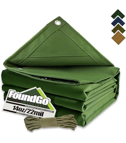 Waxed Canvas Tarp 4×4 4 ft. x 4 ft. Brown 12 Oz. Canvas Tarp - Amazon.com