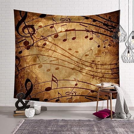 Musica Espectro Tapiceria De La Pared De La Estera Combinada Yoga