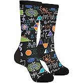 Science Mathematics Math Equations Novelty Crew Socks Casual Crazy Funny Dress Socks For Women Men Teens Gift