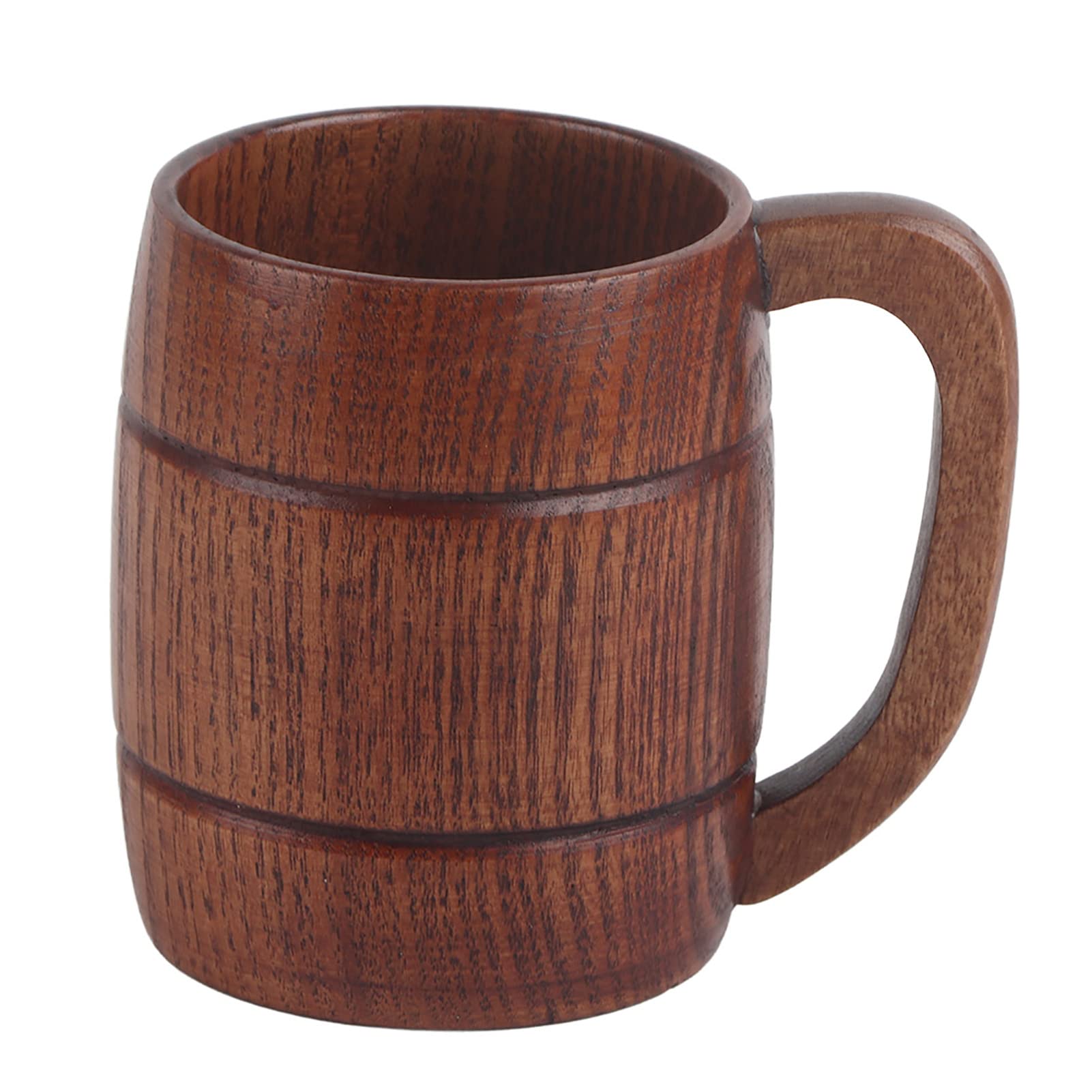 Drinking Cup, 301ml -400ml Natural Pure Wooden Beer Cup Handmade Eco-Friendly Heat Resistant Bottom Water Cups for Home Daily Use