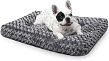 KSIIA Dog Bed Medium Washable Calming Crate Mattress 76x52x7cm Dark Grey
