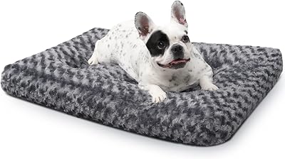 KSIIA Dog Bed Medium Washable Calming Crate Mattress 76x52x7cm Dark Grey