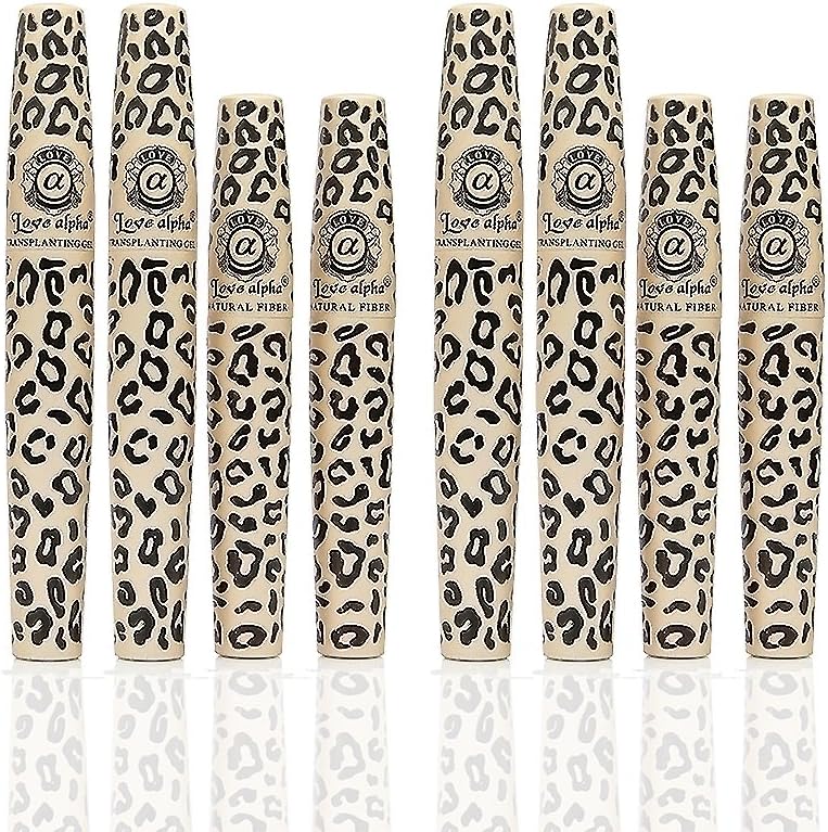 2 Set (4 Tubes)/4 Set (8 Tubes) Love Alpha (Gel & Fiber) Mascara Set,brush on False Eyelashes