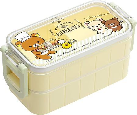 San X Rilakkuma Japanese Bento Box With Locks Japan Import With 15cm Chopsticks 600ml Rilakkuma Yellow Ky81601 Amazon De Spielzeug