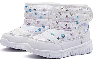 HOBIBEAR Boys Girls Toddler Snow Boots Waterproof Slip Resistant Outdoor Winter Shoes(Toddler/Little Kids/Big Kids)