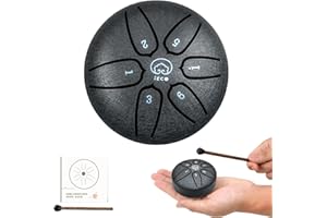 IECO Buddha Stones Mini Steel Tongue Drum 3 Inch 6 Notes Steel Drum Instrument, Ethereal Drum for Kids Adults, Handpan Drum for Meditation Sound Healing