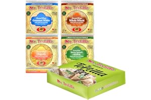 Mr. Tortilla 60 Calorie Wraps - 6" Delicious Artisan Flour Tortillas - Soft Taco Shells made with Avocado Oil - Tortilla Wraps for Burrito, Quesadillas, Enchiladas - (Variety Pack, 32 Count)