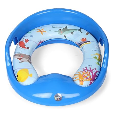 Nabhya Toilet Trainer Soft Cushion Baby Potty Seat with Handle and Back Support Toilet Seat