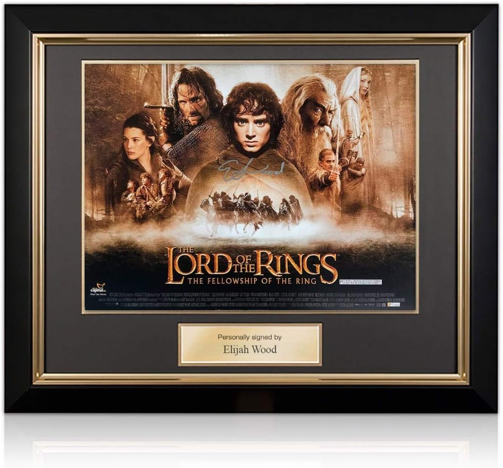 Elijah Wood (Frodo Baggins) Signed The Lord Of The Rings Poster. Deluxe Frame | Autographed Movie Memorabilia