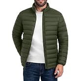 WHN Mens Puffer Jacket Lightweight Winter Insulated Coat | Water Resistant Windproof,Quilting Lining, Full Zip, Insulated for Casual Hiking Outdoor Cold Weather