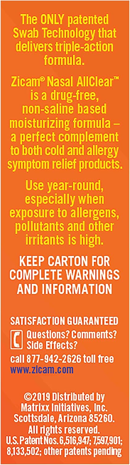 Zicam Nasal AllClear Triple Action Nasal Cleanser with Cooling Menthol, 10 Count: Health & Personal Care