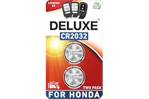 DELUXE BATTERIES Key Fob Replacement Batteries for Honda (CRV Civic Accord Pilot Odyssey HRV Fit Passport Ridgeline Crosstour Insight Clarity CRZ) Smart Remote (Pack of 2) (Check Fitment Guide)