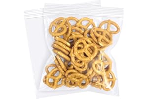 YOTELAB 5x5 Inches Mini Plastic Zip Bags,200 Pieces Jewelry Bags, Clear Resealable Small Zip Bag