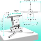 Duronic PB05XB Projector Mount Ceiling Wall Bracket 13.6kg Heavy Duty Tilt view 2