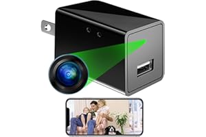 efancy WiFi Hidden Spy Camera 1080P HD USB Charger Mini Cameras with Motion Detection Remote App Control Wireless Home Security Surveillance Camera Small Nanny Cam for Hidden Monitoring