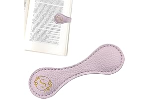 Estivaux Leather Magnetic Bookmarks for Women Men, Capital Letters Bookmark Monogram Book Marker Clip with Gold Initials Purple Leather Bookmark Charm for Book Lover Readers (Letter S)