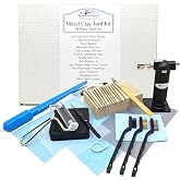 Charmed By Dragons Metal Clay Tool Kit - Includes Tools and Micro Torch to Create Your Own Metal Clay Jewelry 28 Pieces