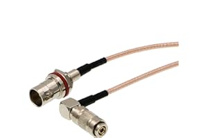 Uonecn HD SDI DIN 1.0/2.3 Right Angle to BNC Female RG179 Cable for Blackmagic HyperDeck Shuttle 75ohm 12''
