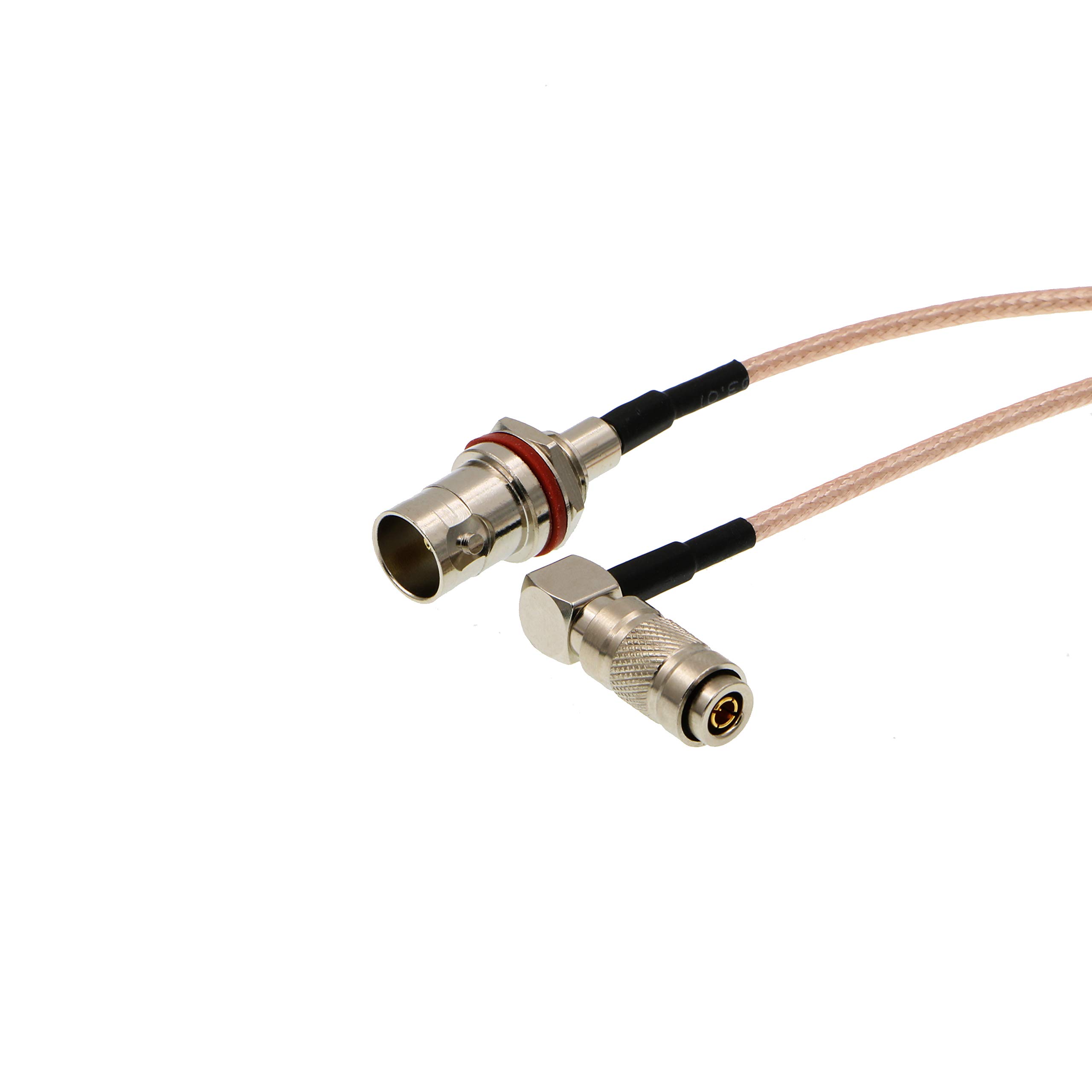 Uonecn HD SDI DIN 1.0/2.3 Right Angle to BNC Female RG179 Cable for Blackmagic HyperDeck Shuttle 75ohm 12'' — image 1