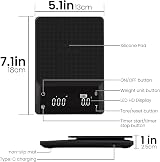 Bemece Digital Coffee Scale with Timer 0.1g-3000g Large LED Display view 2