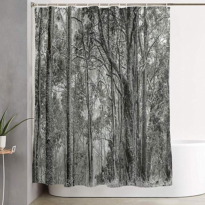 Ontwiesy Duschvorhänge, Badezimmervorhänge mit Haken