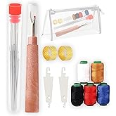 37PCS Sewing Tool Set, Needles Thread Hand Repair Tools, Embroidery Tool Kit, Include 25 Steel Needles, 1 Seam Sewing Thread Ripper, 2 Needle Threaders, 5 Threads, 2 Thimbles, DIY Crafting Kit (1Set)