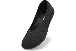 Arromic Wide Toe Box Flat Shoes Women Slip on Wide Width Flats Comfortable Ballet Flat Shoes Knit Dressy Washable Soft Walking Shoes