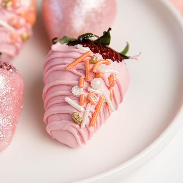 SWEETS INDEED SPRINKLES, PEACH ROSE GOLD EDIBLE SPRINKLE MIX, PERFECT FOR CAKE DECORATIONS, BAKING, ICE CREAM, COOKIES, CUPCAKE TOPPER