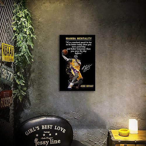 Black Mamba Mamba Mentality Gym Kobe Bryant Inspirational