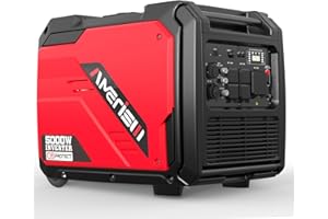 POWERSMART Amerisun 5000-Watt Gas-Powered Portable Inverter Generator with CO Sensor, Super Quiet Generator for Home Use, Camping and Jobsit, RV Ready 30A Outlet, Wheels Handle Kit, EPA Compliant