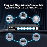 NICGIGA 24 Port Gigabit PoE+ Unmanaged Switch 320W 2 Uplink VLAN Rackmount view 4