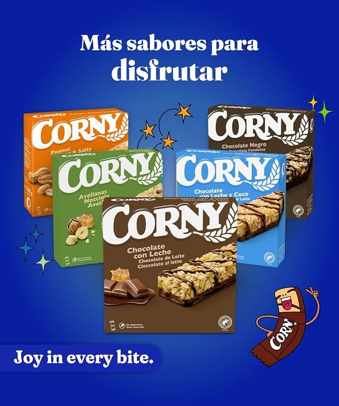 Barras de Cereais com Chocolate ao Leite, 10x6x25 g