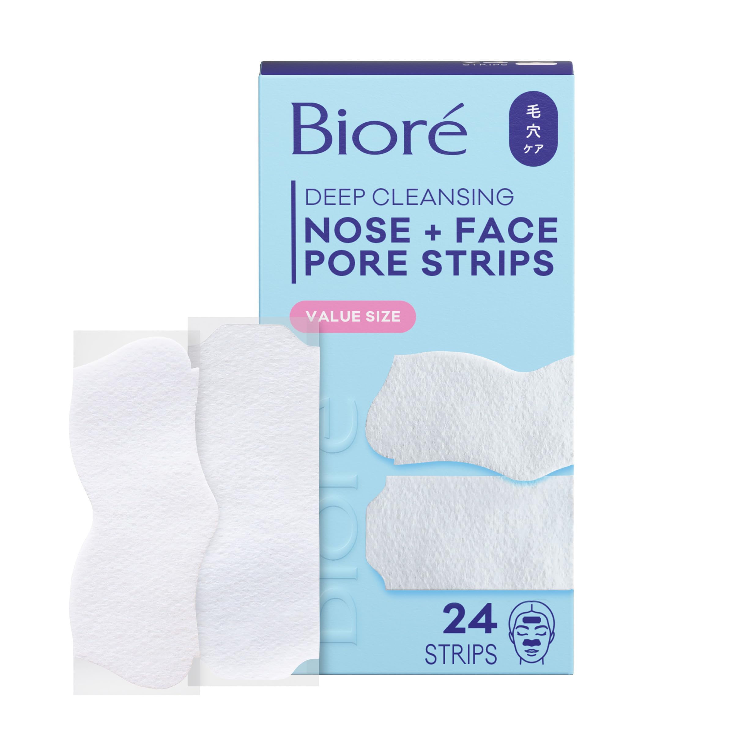 Biore Deep Cleansing Pore Strips Combo Pack, 24 Count Strips
