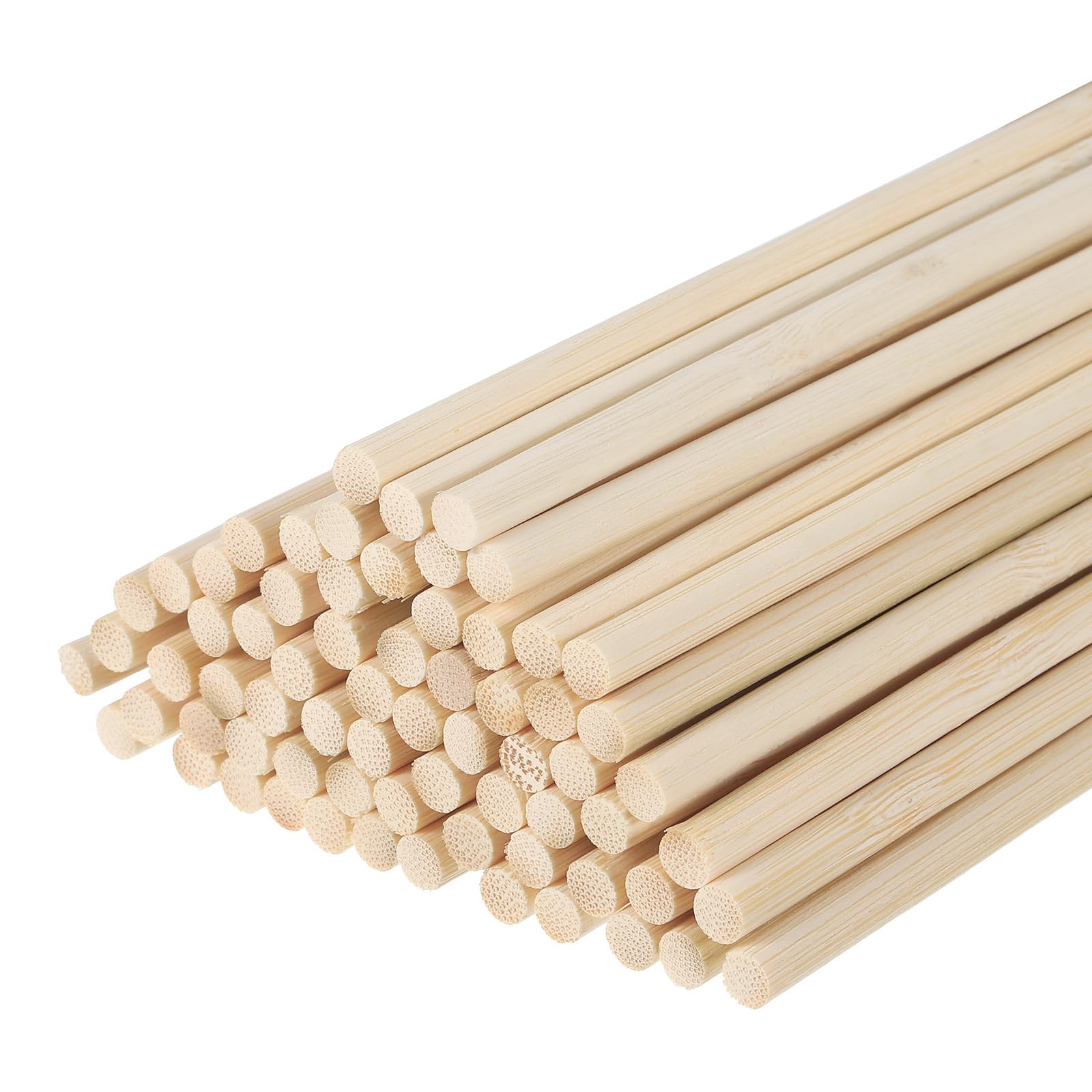 uxcell Wooden Dowel Rods,30cm/12 Round Dowel Rod Wood Sticks,5mm/0.2" Bamboo Stick for Arts Crafts, Photo Booth Props, DIY Building Model,100 Pack