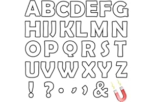 Qyeahkj 103 Pcs Magnetic Letters 2’’ Black and White Letters for Classroom Whiteboard Fridge Magnetic Alphabet Letter Kit for Toddlers Educational Tool for Preschool Home Learning Spelling