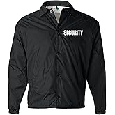 Smart People Clothing Security nylon jacket in with Reflective logos, front and back.