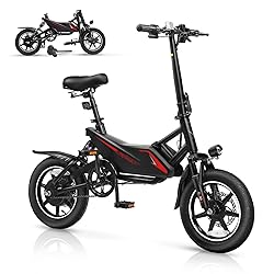 LEADZM Electric Bike for Adults,14" Folding
