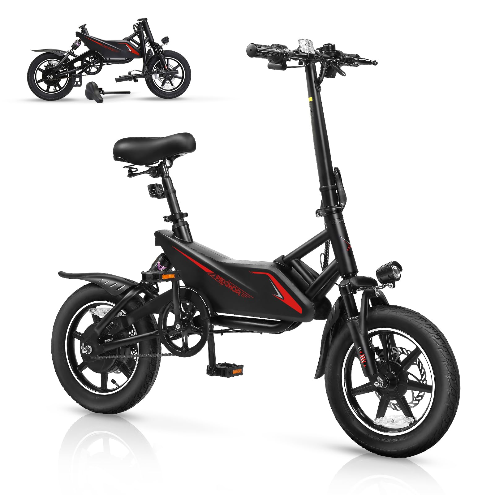 LEADZM Electric Bike for Adults,14" Folding