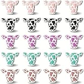 20PCS Cow Silicone Beads, Cow Shape Silicone Focal Beads, Animal Loose Beads Bulk for Pens Keychain Necklace Bracelet Lanyard Jewelry Making Accessories DIY Handicrafts