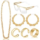 Yewong Women Hip Hop Costume Kit Old School 80s/90s Punk Hip Hop Rapper Style Accessories Set