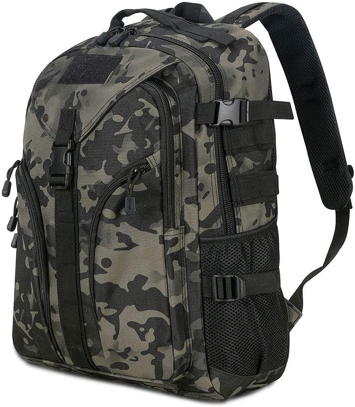 Huntvp 40L Military Tactical Backpack Assault Pack Large Student School Rucksack Molle Bag for Mens Womens