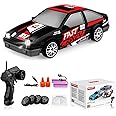 RC Drift Car Remote Control Car 2.4GHz 1:24 Scale 4WD 15KM/H High Speed Model Vehicle LED Lights Drifting Tire Racing Sport Toy for Adult Boys Girls Kids Gift 2Pcs Rechargeable Batterie