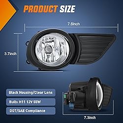 Nilight Fog Lights Assembly Compatible with 2011