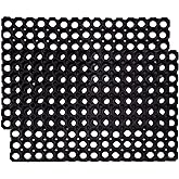 SafetyCare Interlocking Rubber Drainage Floor Mat - Anti-Fatigue - 24 x 16 inches - 2 Mats