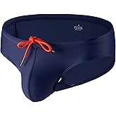Summer Code Mens Solid Swim Briefs Drawstring Bikini Sport Swimsuit