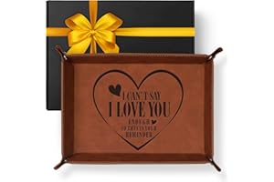 PRINLUCK Valentines Love Gifts for Him, Valet Tray for Men Valentines Gifts, Valentines Mens Gifts for Boyfriend Husband, Valentine Gifts for Him,Husband Boyfriend Valentine Gifts from Wife Girlfriend