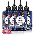 KISREL UV Resin 400g - Upgraded UV Resin Kit, Hard Type Crystal Clear Ultraviolet Curing UV Epoxy Resin for Craft Jewelry Mak
